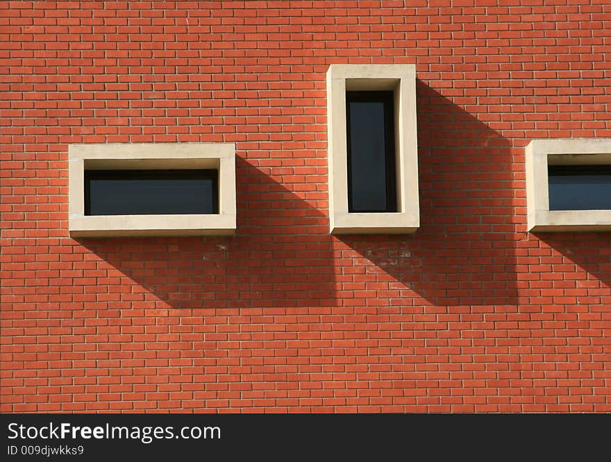 A detail of some unusual windows. A detail of some unusual windows.