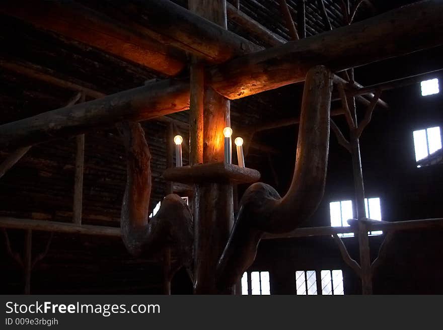 Lighting in a cabin