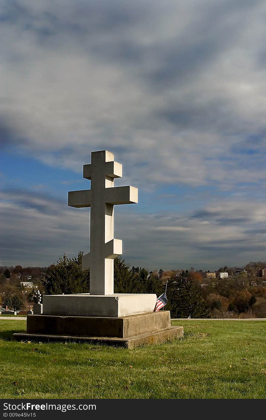 A Momument Marker in a cemetery. A Momument Marker in a cemetery