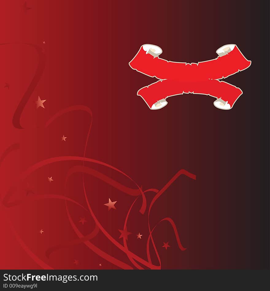 A red christmas background with room for information. A red christmas background with room for information