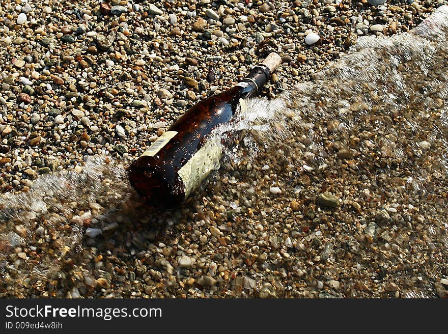 Bottle at the beach, Thassos island