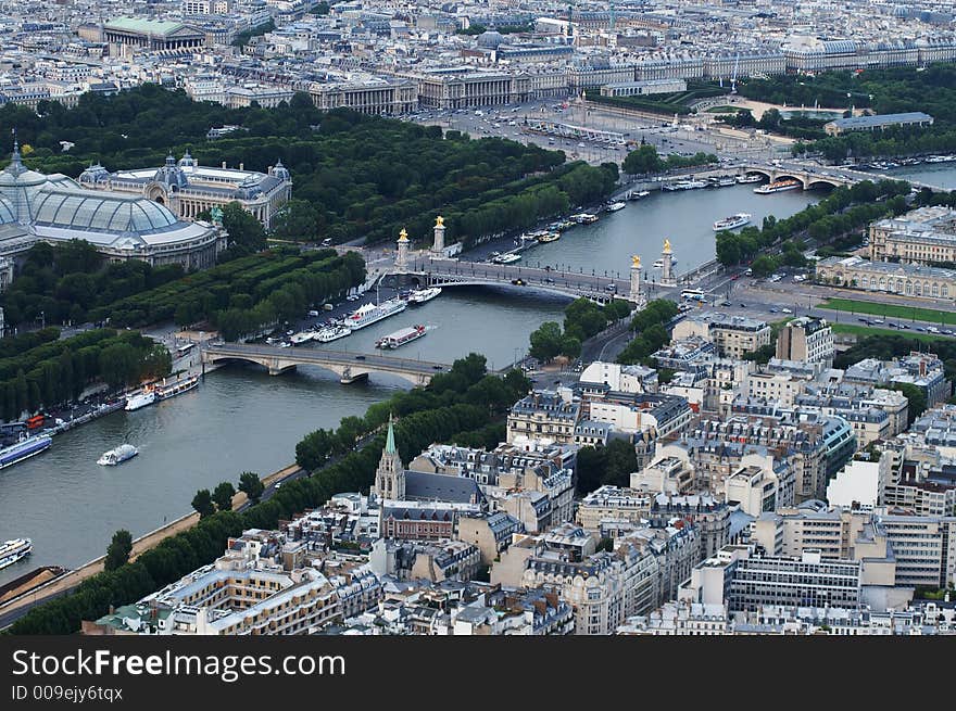 View of Paris from Effel tower, France