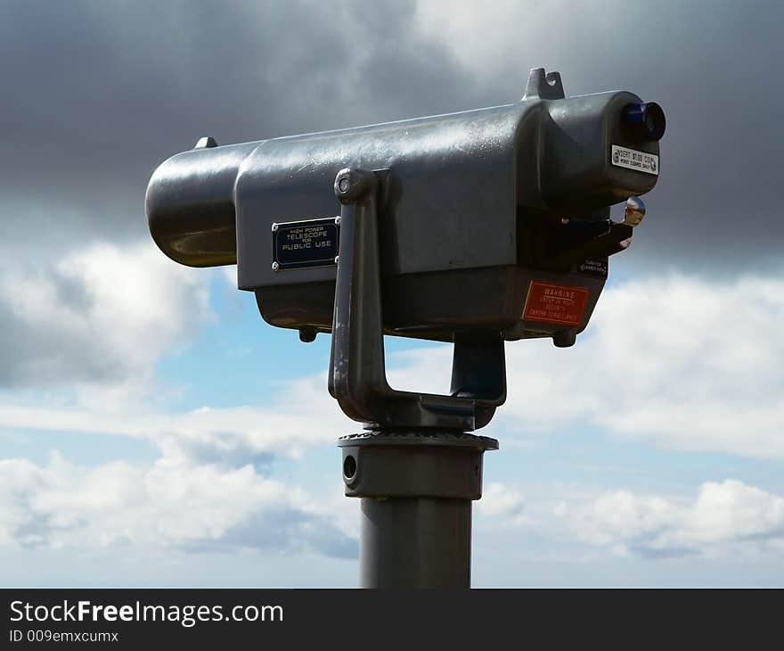 High power Telescope at tourist lookout