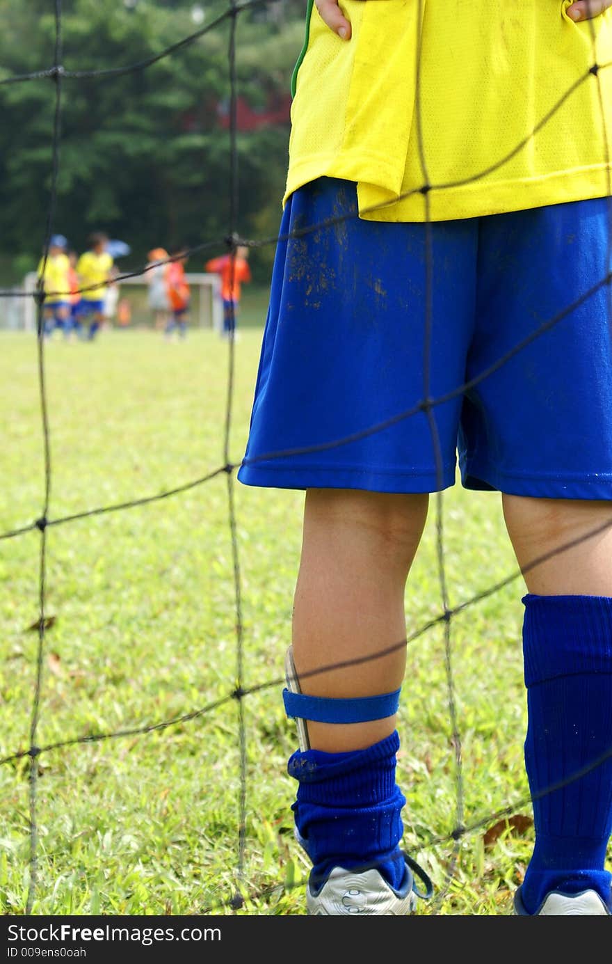 Goalkeeper waiting for action