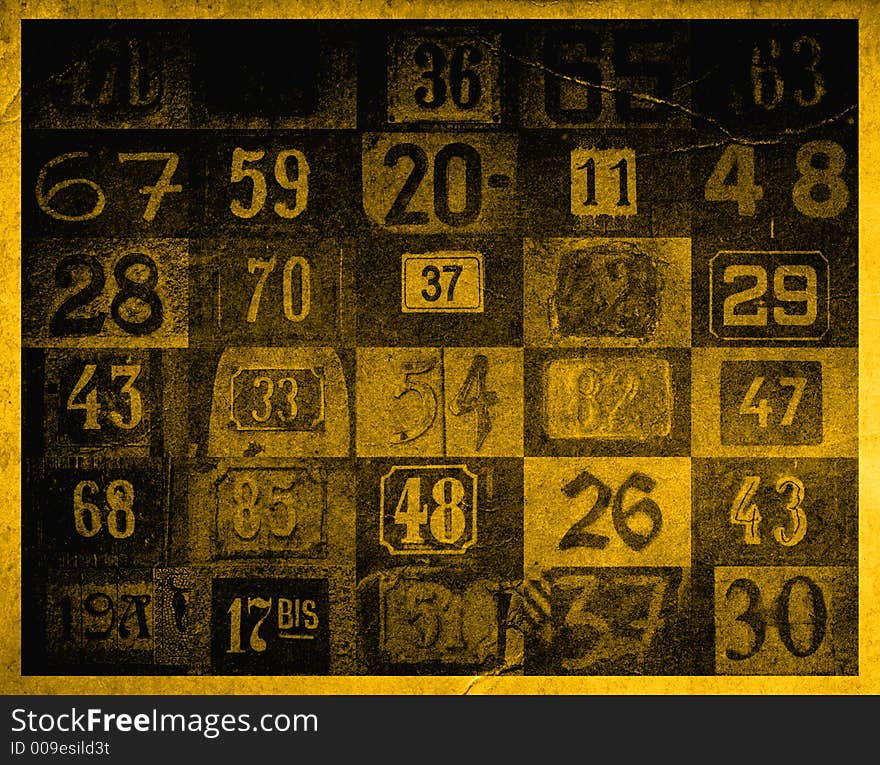 Grunge Background With Numbers