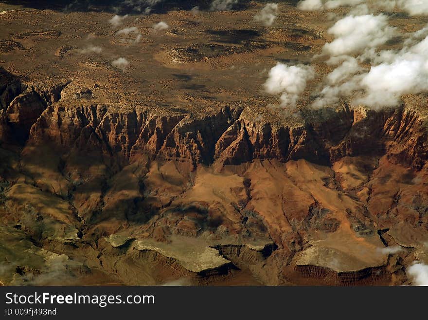 Canyon sides on colorado river