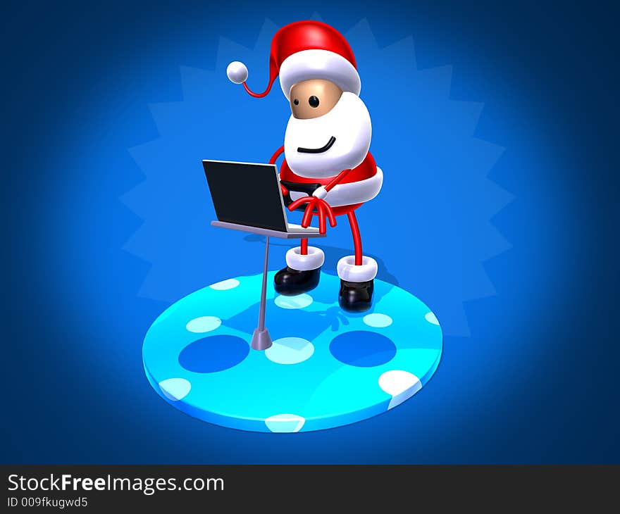 Santa Claus, 3D generated picture. Santa Claus, 3D generated picture