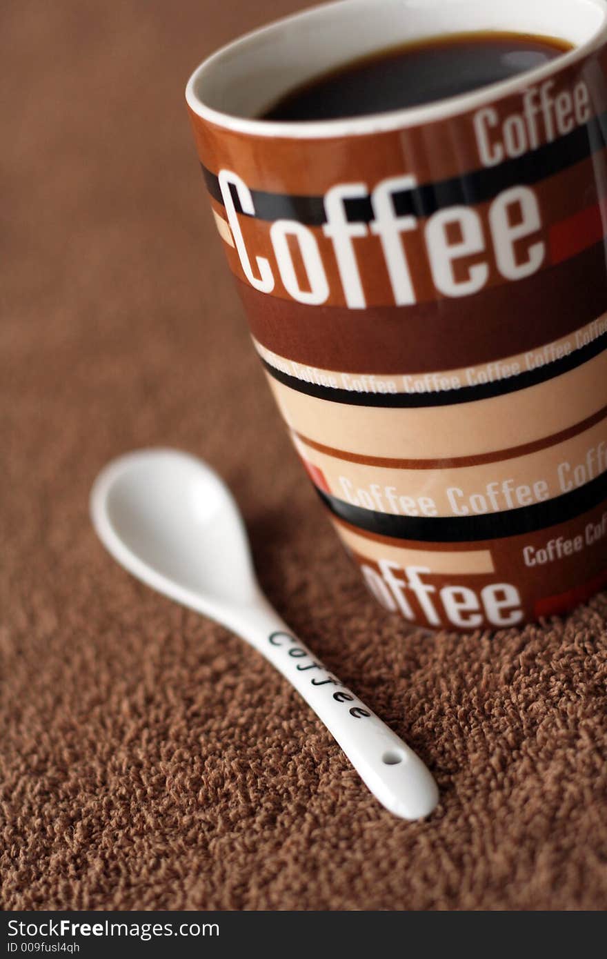 Picture of a brown coffee mug. Picture of a brown coffee mug