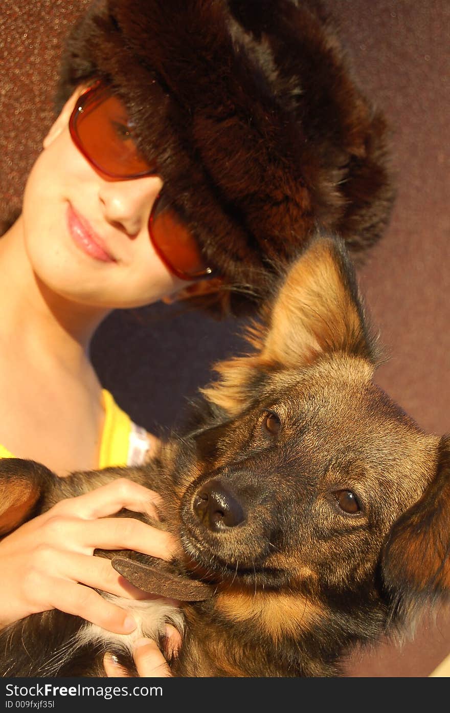 Teen With A Dog