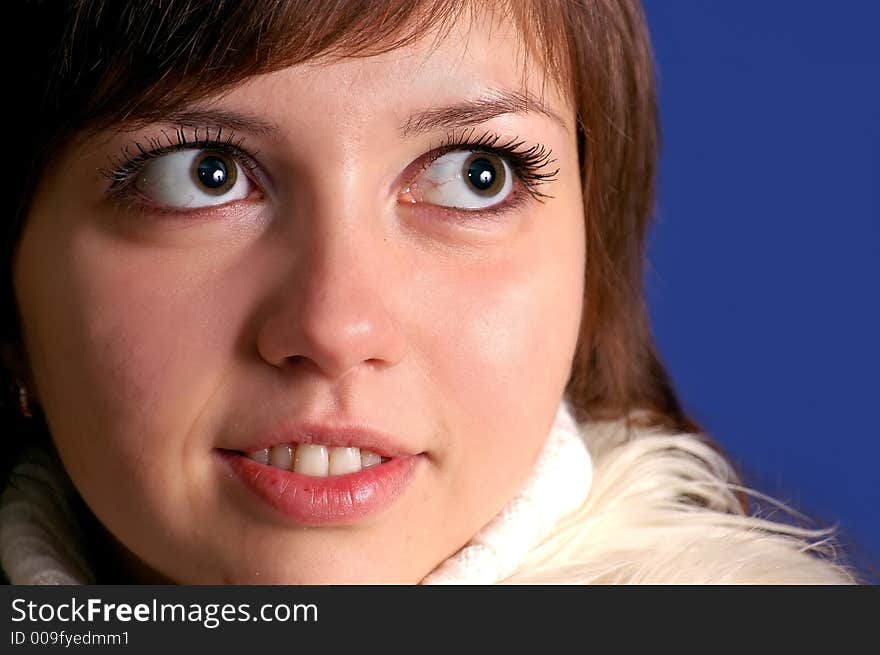 Girl face eyes female young