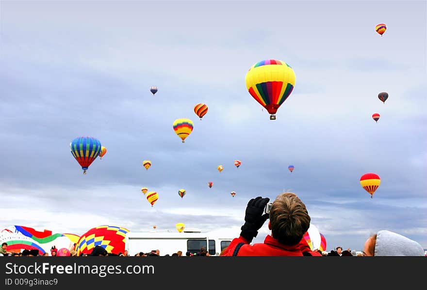 The International Balloon Fiesta attracts many amateur photographers. The International Balloon Fiesta attracts many amateur photographers