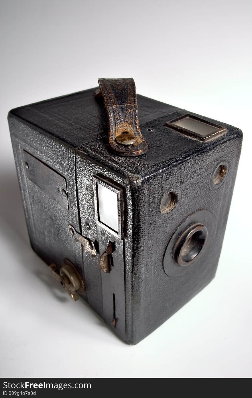 Antique camera on a white background. Antique camera on a white background.