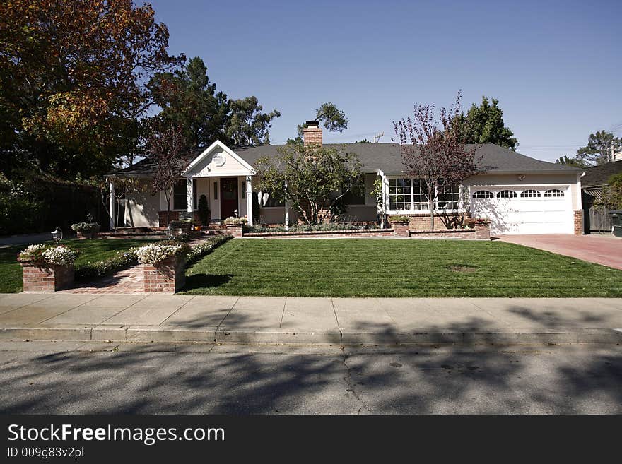 Classic Home on the Peninsula of California south of San Francisco.