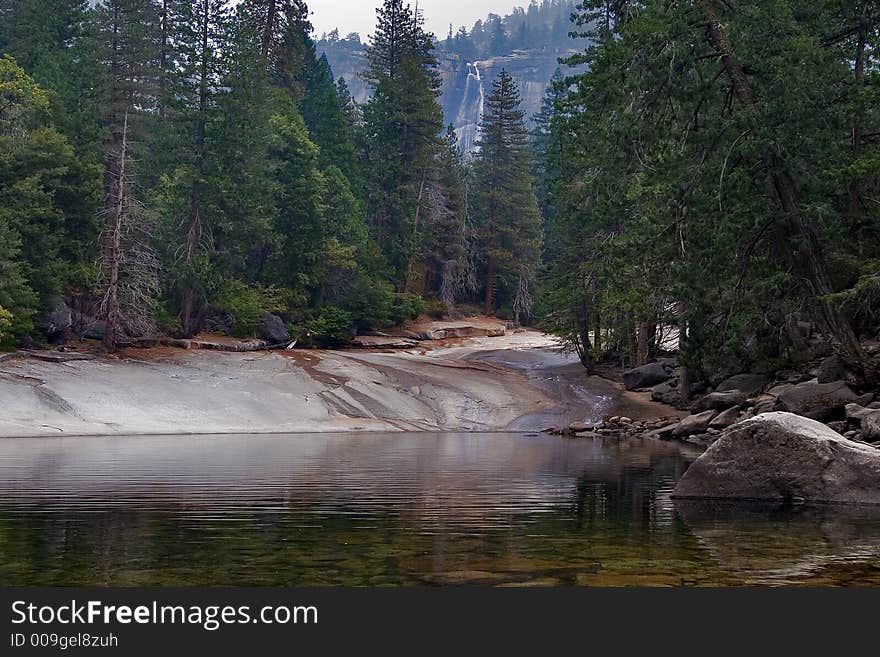 River, flowing in stone banks