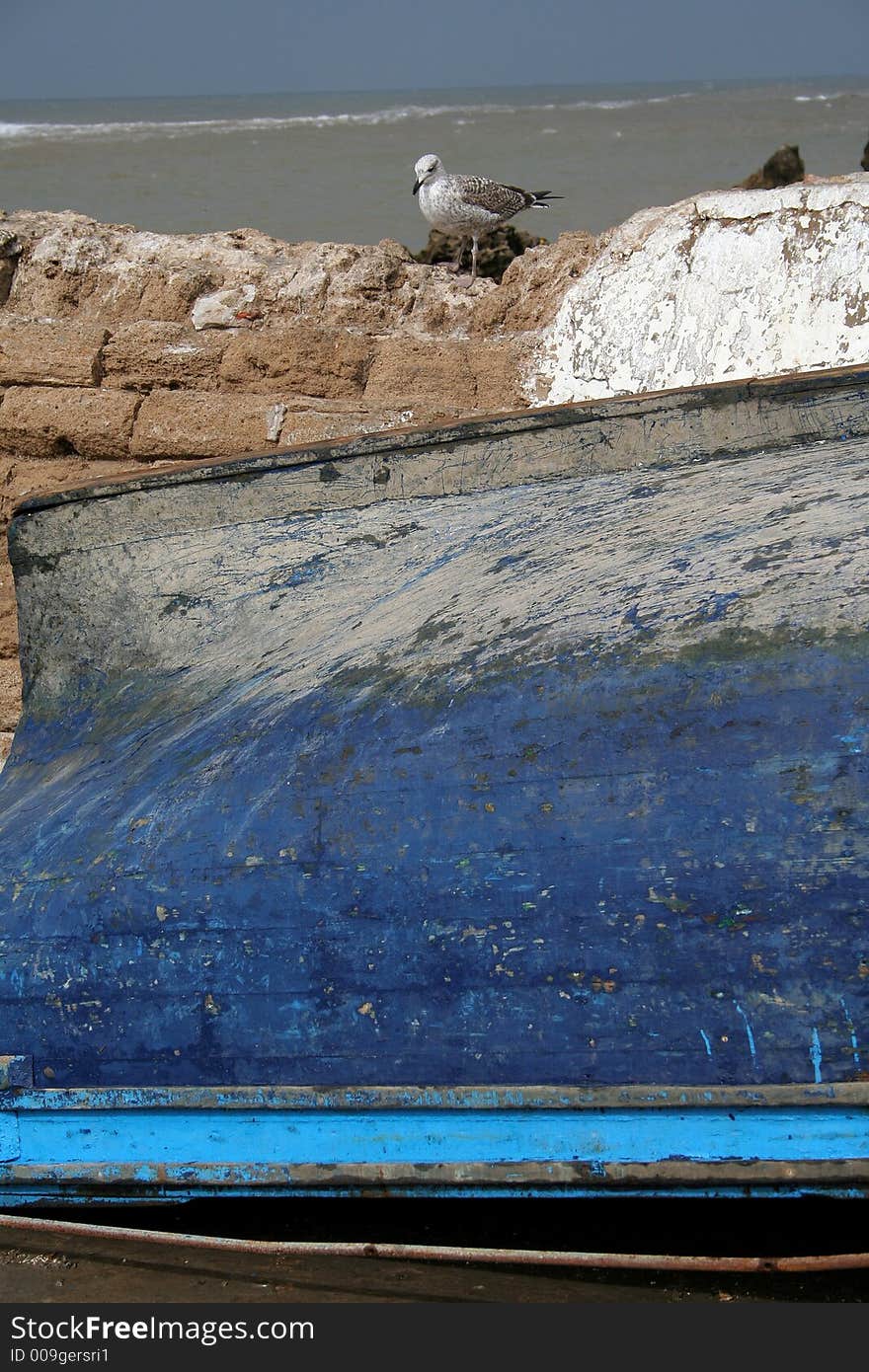 View at the Atlantic's moroccan coast in Essaouira