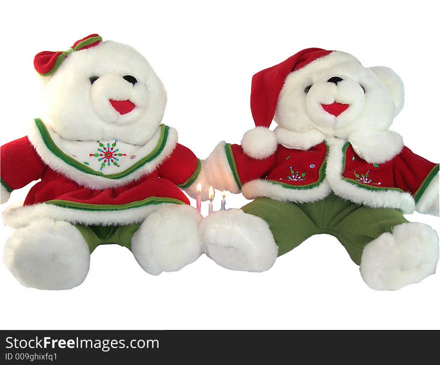 Christmas Bears With Candles