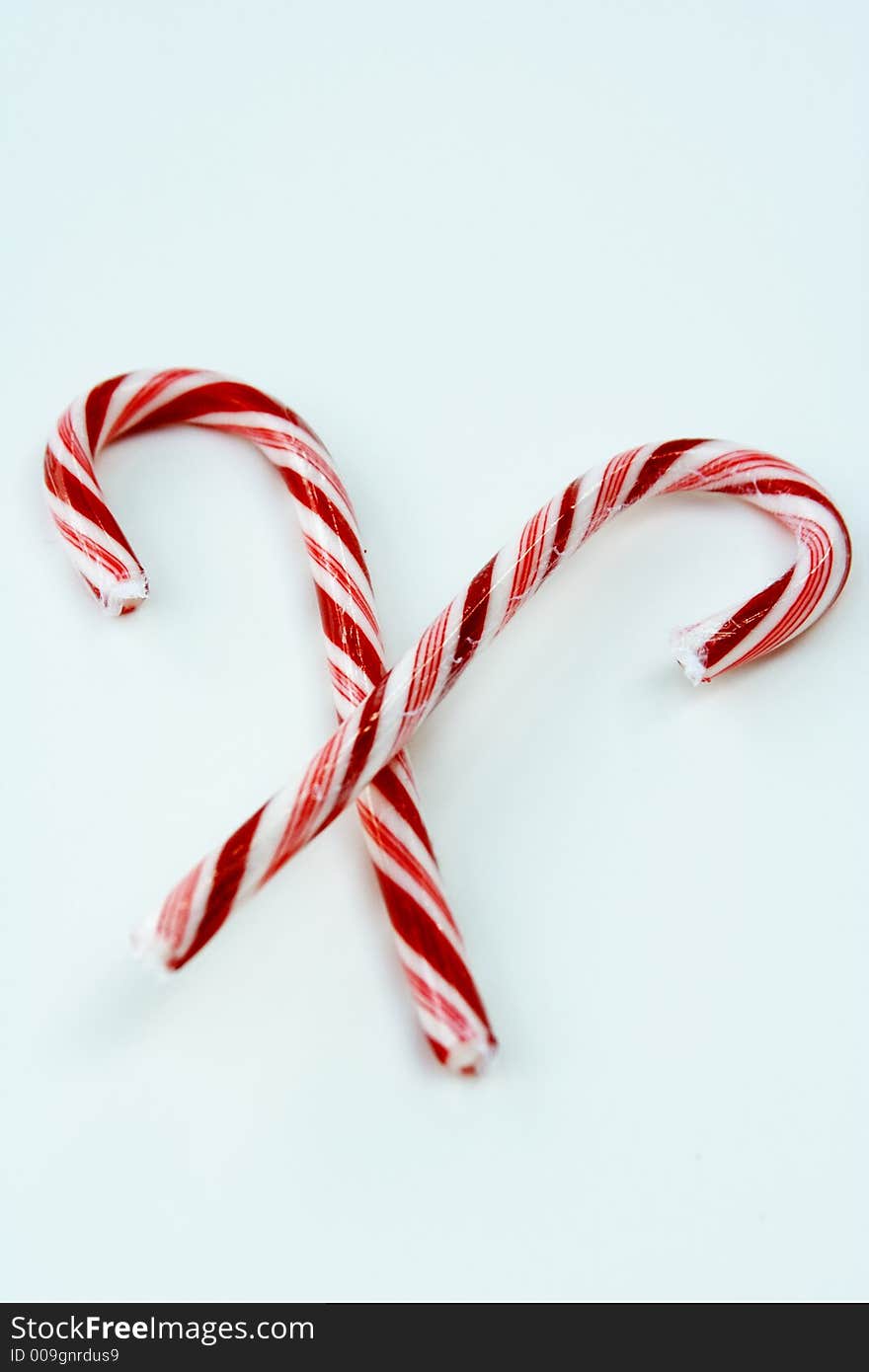 Candy canes on white just in time for the holidays