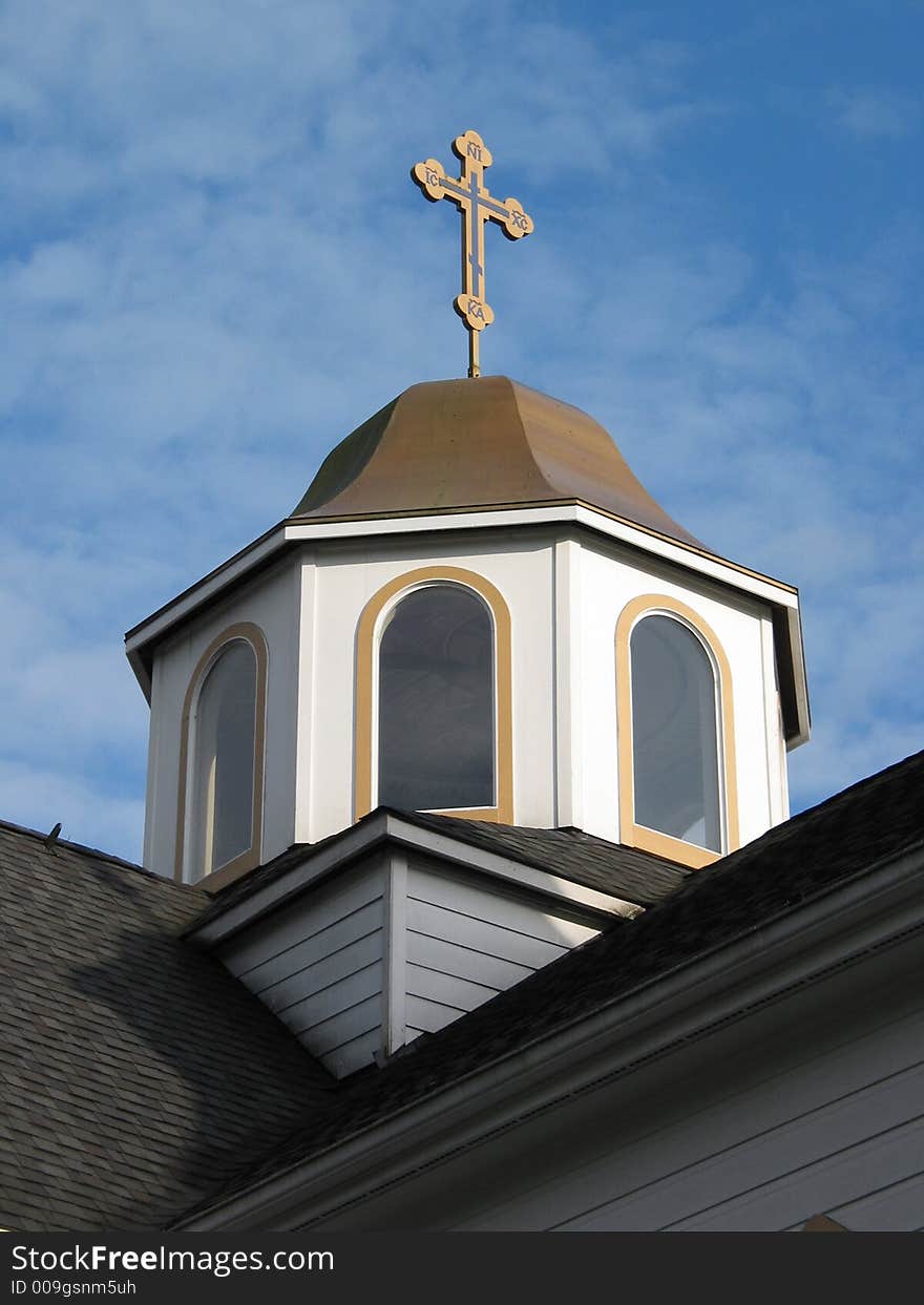 The beautiful dome of an Orthodox church. The beautiful dome of an Orthodox church.