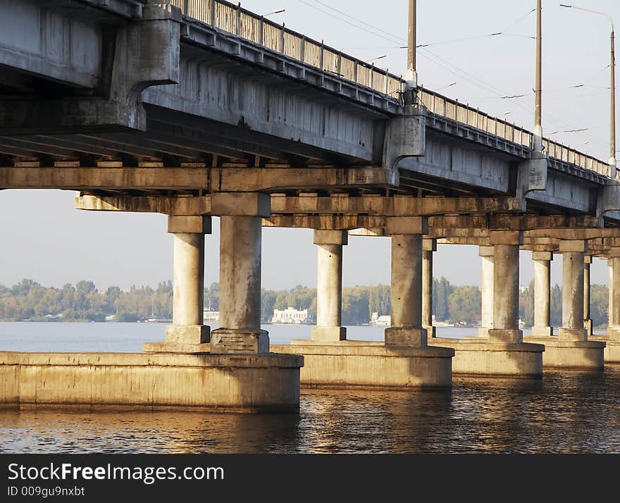 Big bridge for Dnepr river. Big bridge for Dnepr river