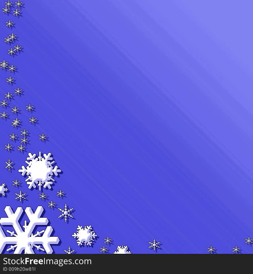 Winter themed background with snowflakes and stars. Winter themed background with snowflakes and stars