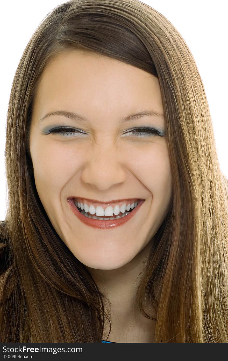 Young beauty brunette girl laughing