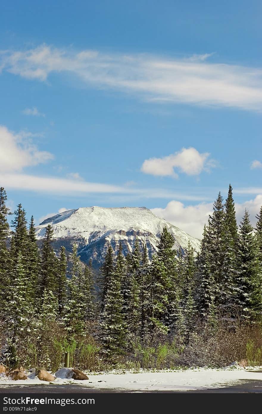 A view of the Canadian Rockies. A view of the Canadian Rockies