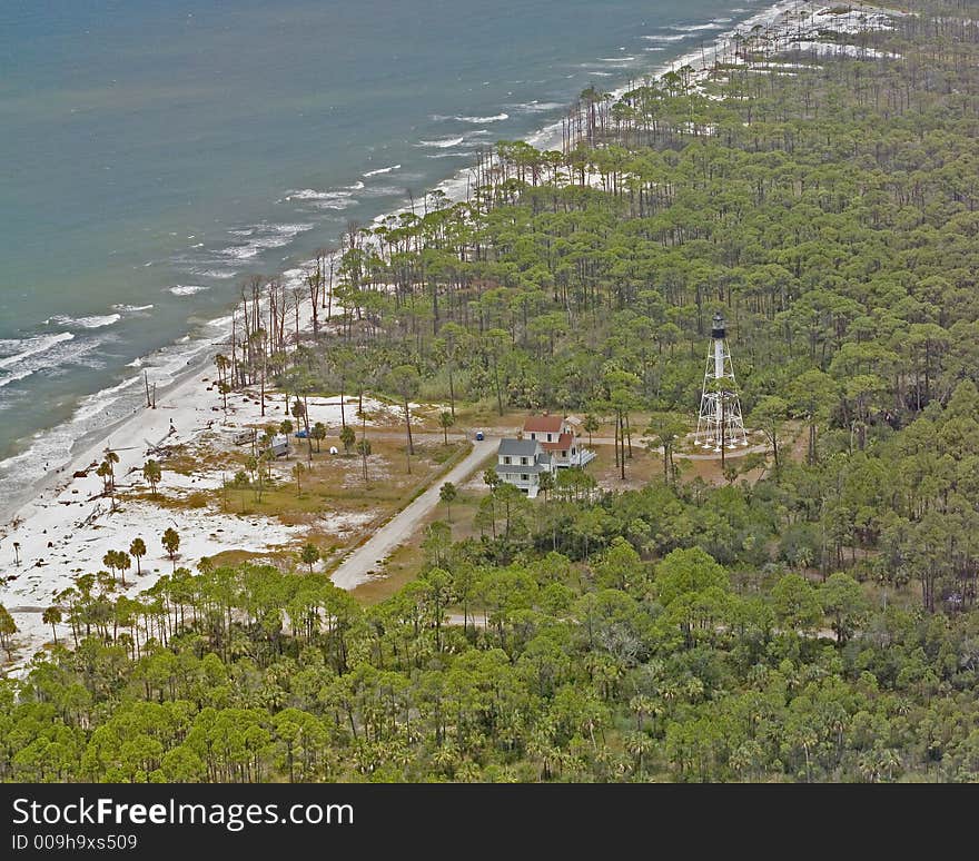 This is the fourth and final lighthouse built on Cape San Blas since 1836. This one was built in 1885 and was moved in 1896 because of encroachment of the sea. It was moved again in 1919. It is a 96-foot steel tower. This is the fourth and final lighthouse built on Cape San Blas since 1836. This one was built in 1885 and was moved in 1896 because of encroachment of the sea. It was moved again in 1919. It is a 96-foot steel tower