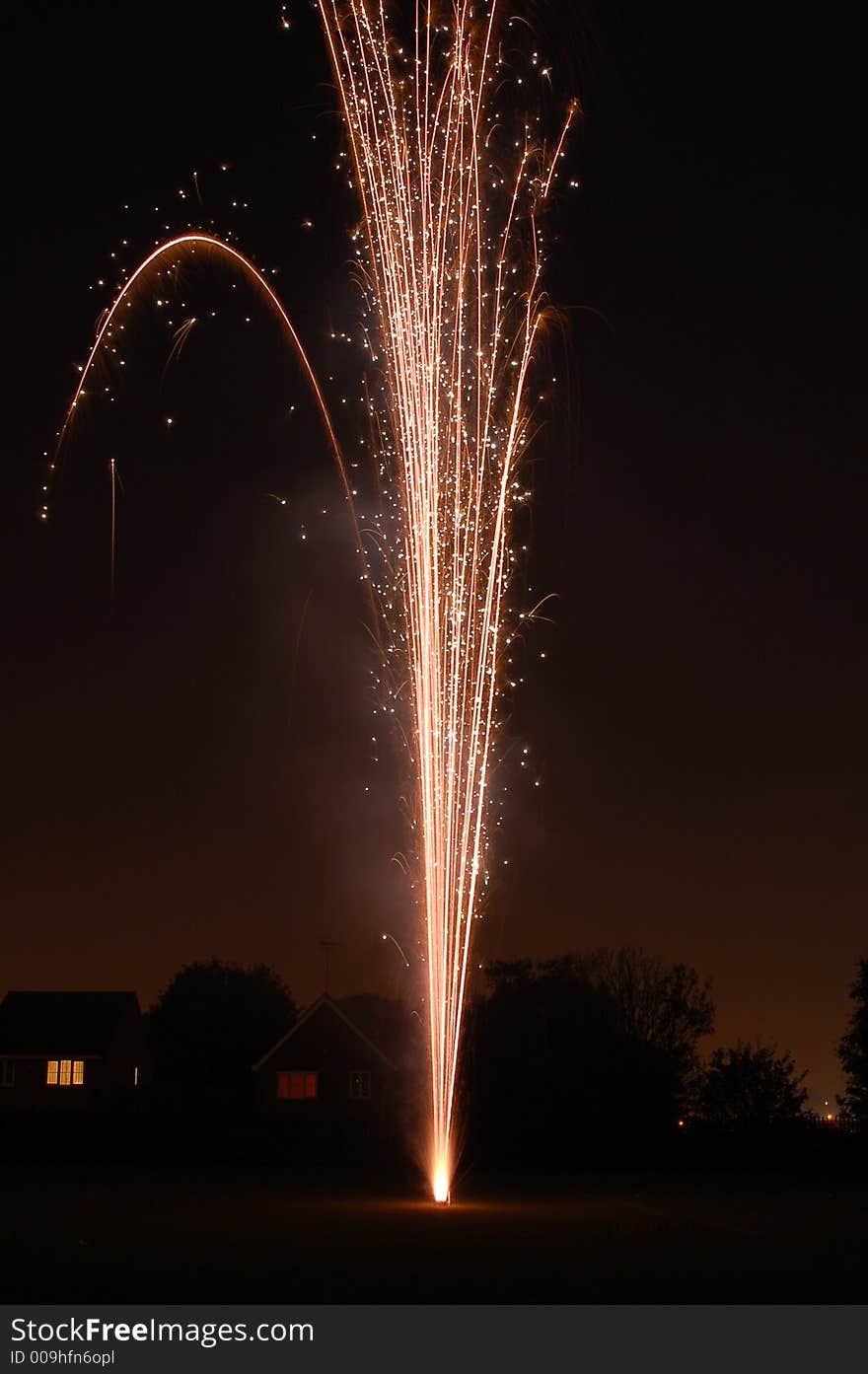 A single solitary firework, during a rather dull display... I think the one of the left had the right idea, scarpering!!!. A single solitary firework, during a rather dull display... I think the one of the left had the right idea, scarpering!!!