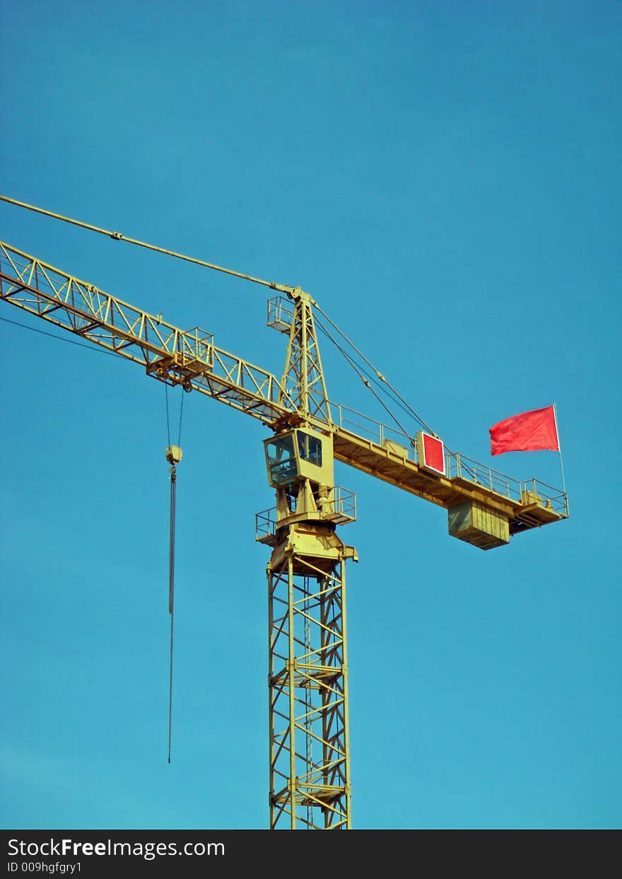 A crane at a construction aera. Okt 06. A crane at a construction aera. Okt 06