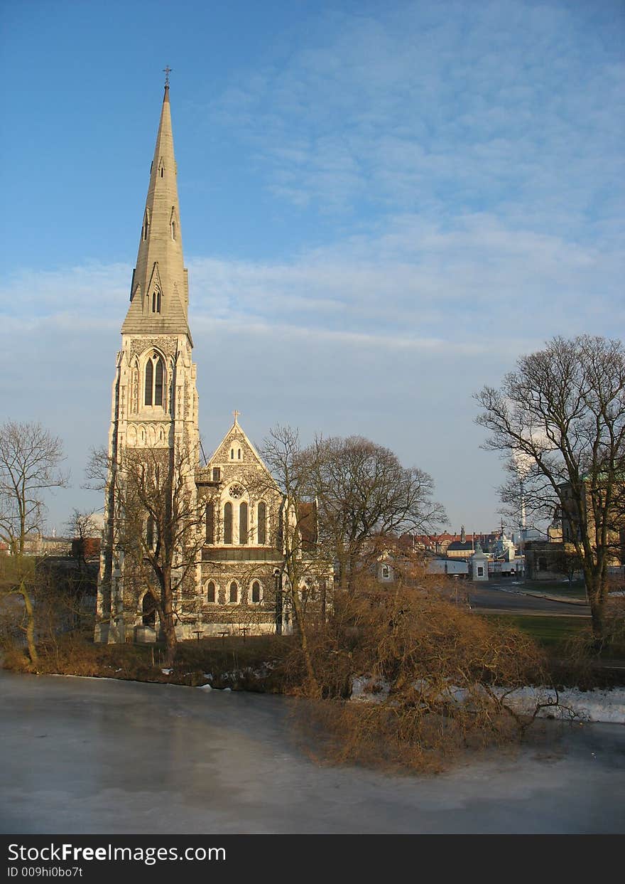 Saint Alban's Church in Copenhagen, Denmark. Saint Alban's Church in Copenhagen, Denmark