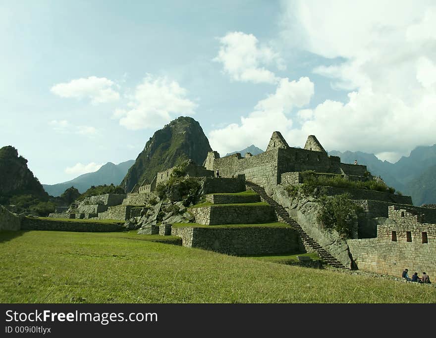 Ruins in the lost incas city Machu-Picchu,Peru