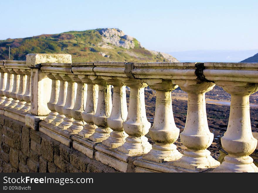 Stone wall by the sea