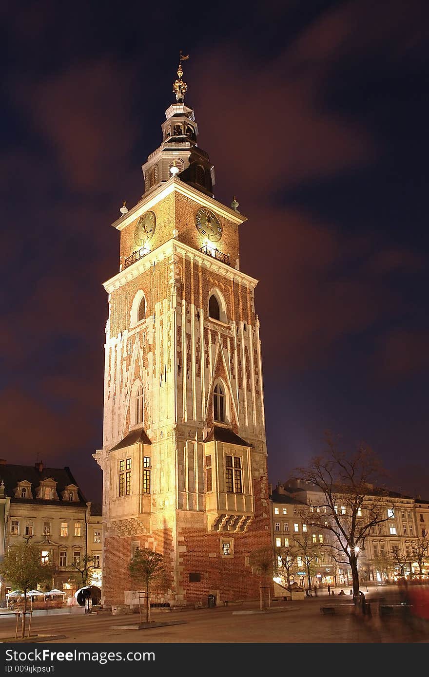 Historical Medieval Town Hall tower in Krakow, Poland. Historical Medieval Town Hall tower in Krakow, Poland