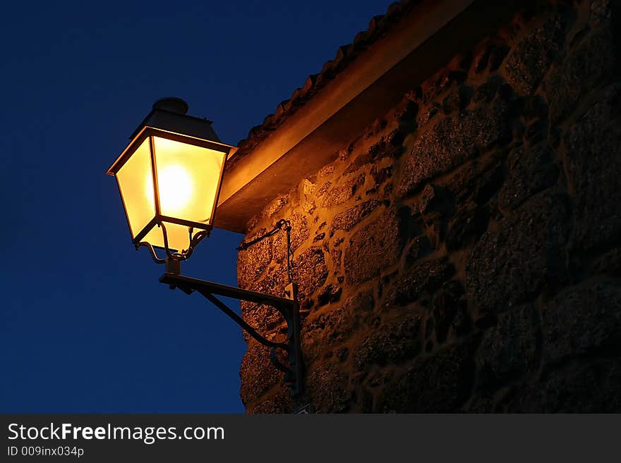 The light from some stone house. The light from some stone house