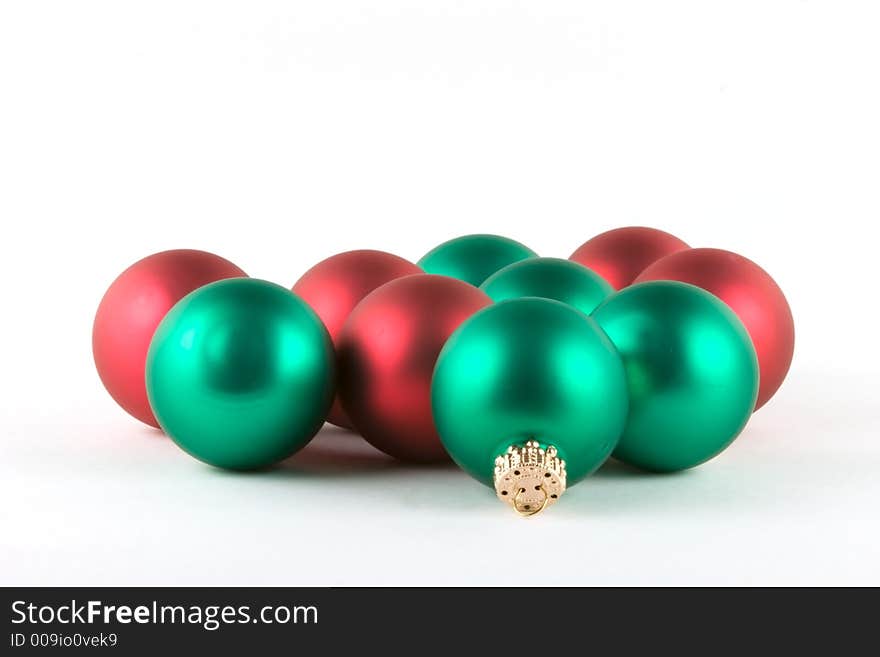 Red and green balls alpha