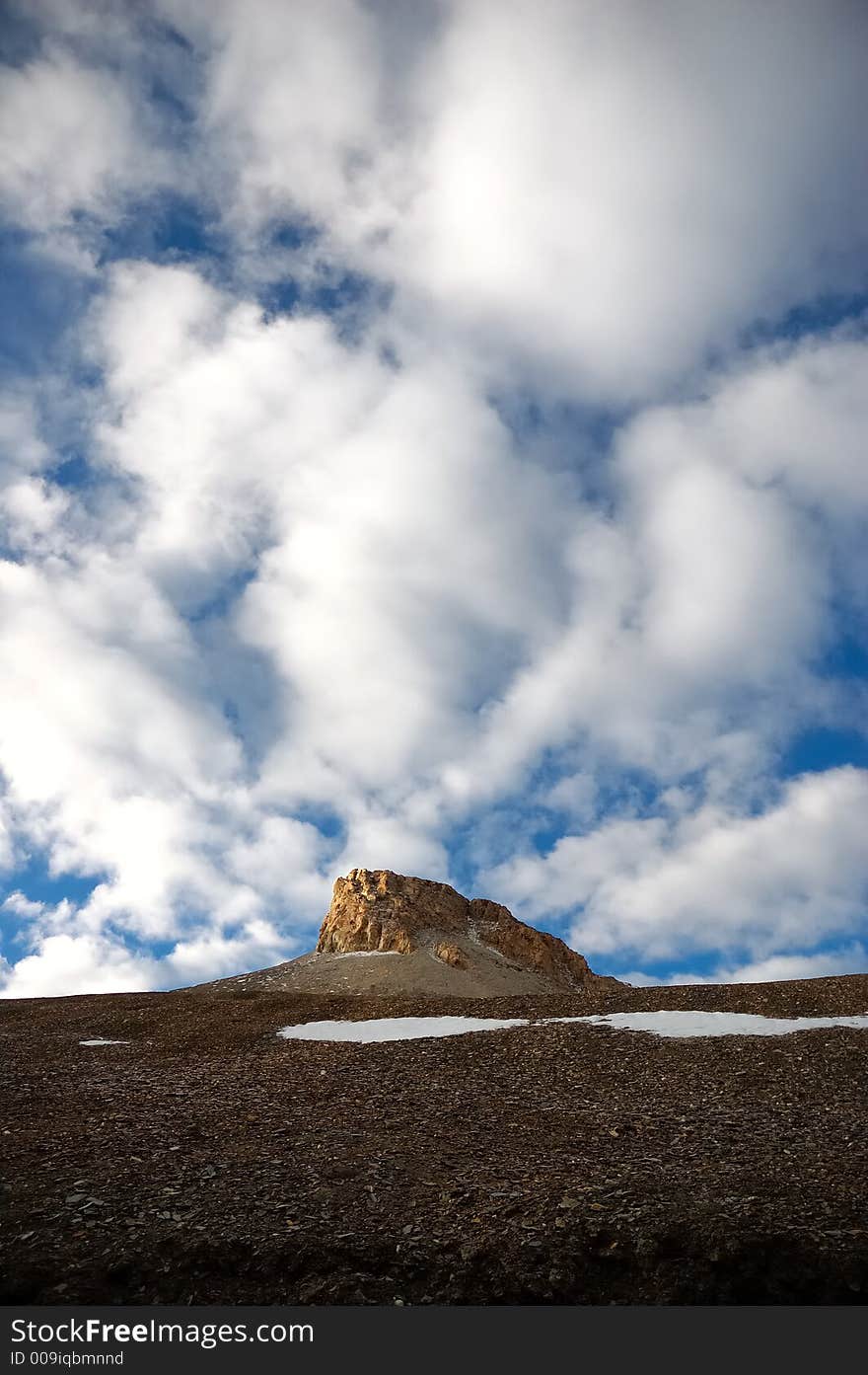 Himalayan mountain at sunrise, Ladakh, India.