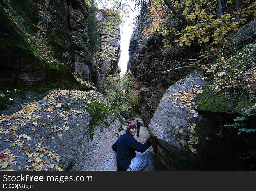 Rock Hopping In Canyon Country