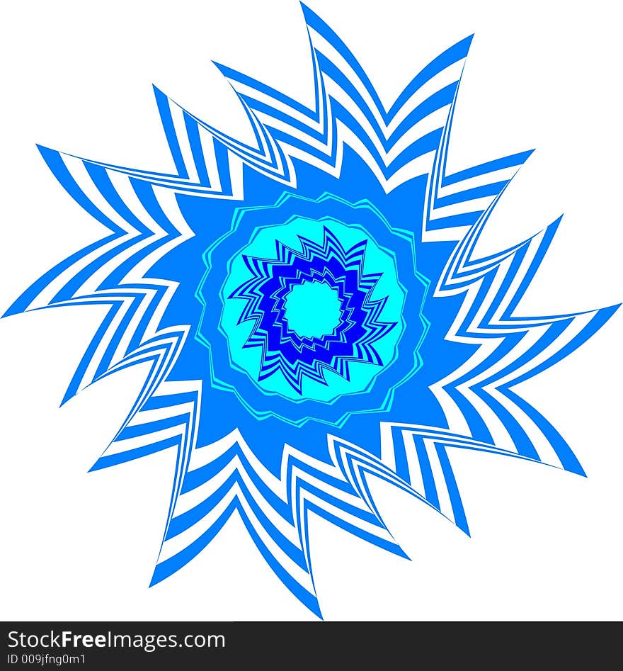 Snow star like snowflake image