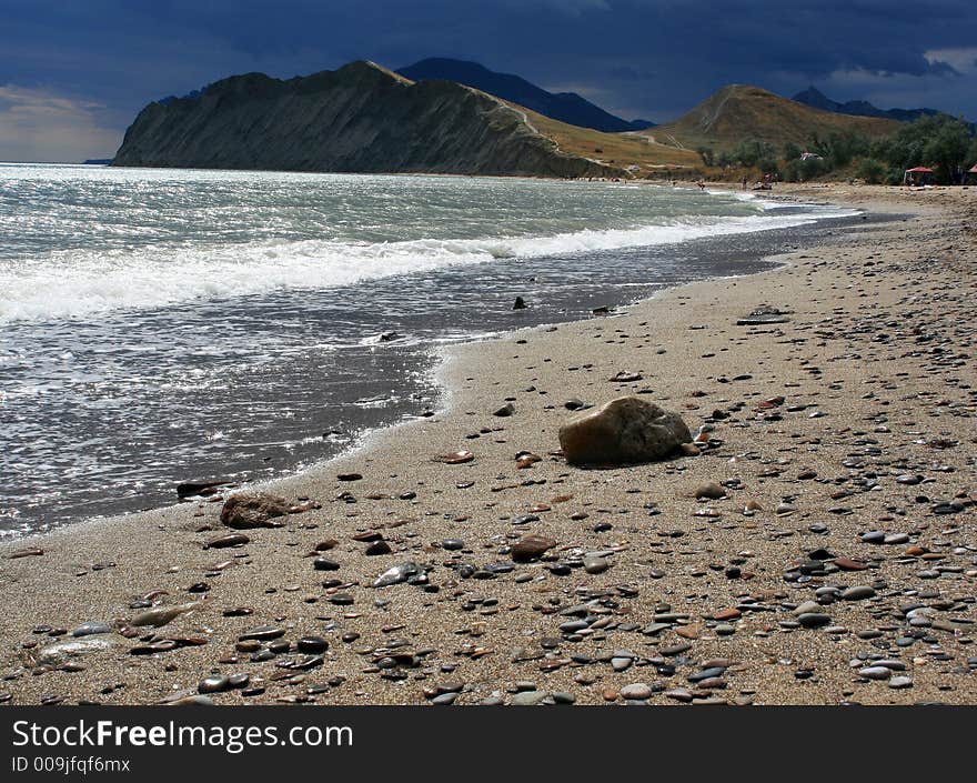 This is a very beautiful place not far from Koktebel almost 'wild'. October, Koktebel beach, Krimea, Ukraine. This is a very beautiful place not far from Koktebel almost 'wild'. October, Koktebel beach, Krimea, Ukraine.