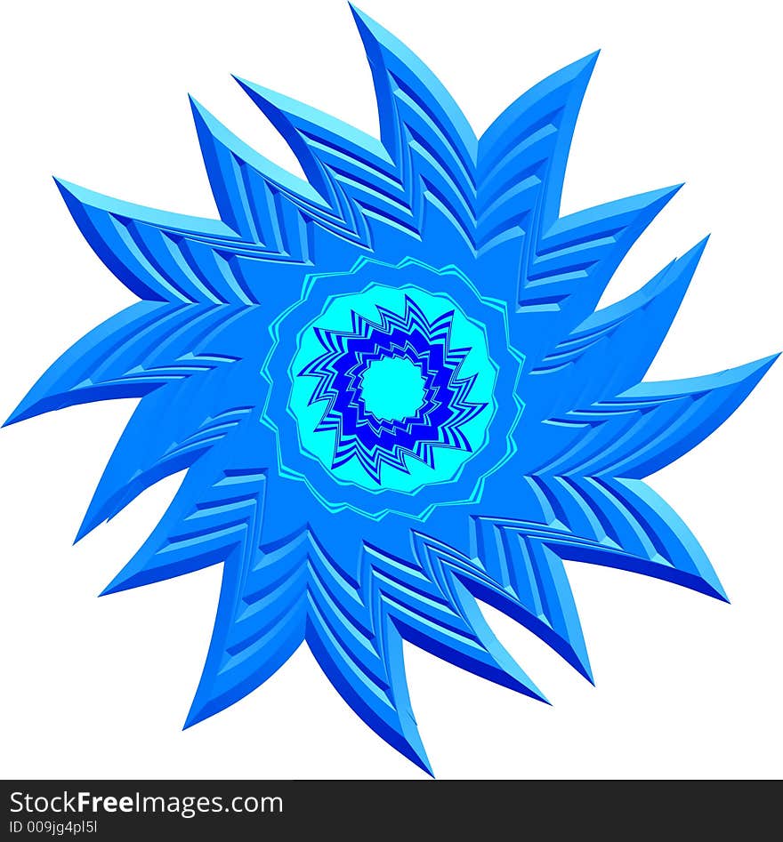 Snow star like snowflake image