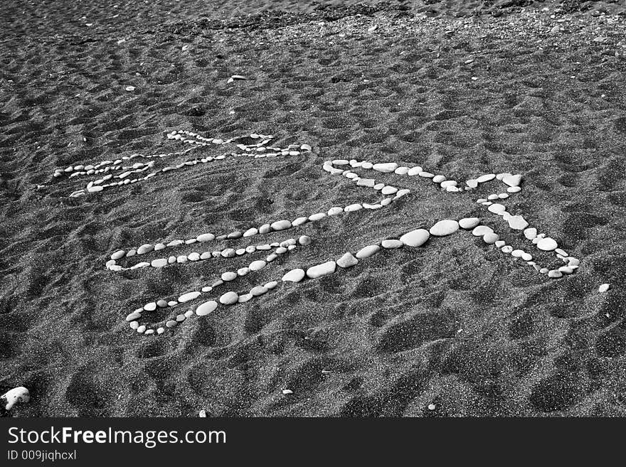 Stones on a sand, Krimea beach. Stones on a sand, Krimea beach