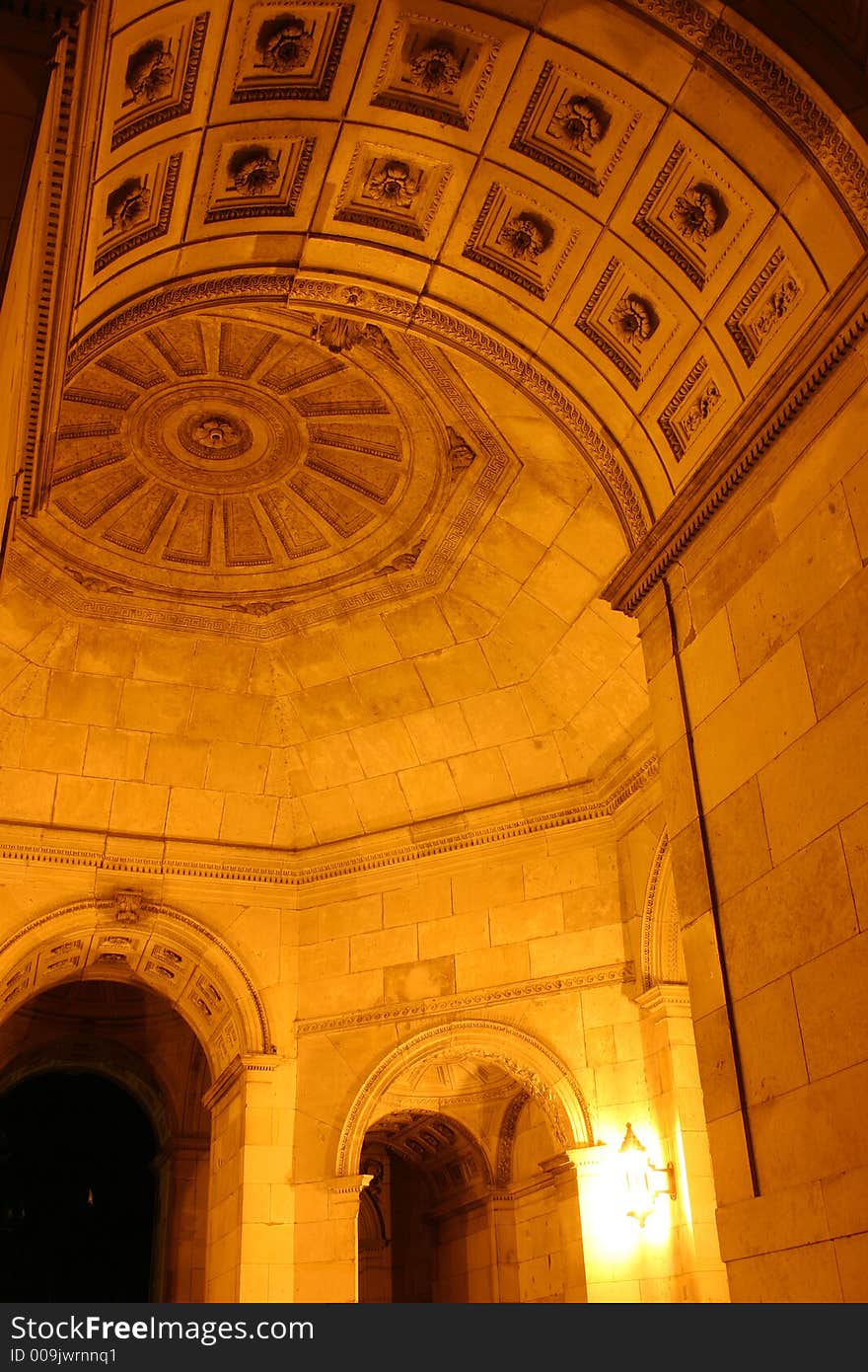 Arc of the Dresdner Zwinger by night. Arc of the Dresdner Zwinger by night