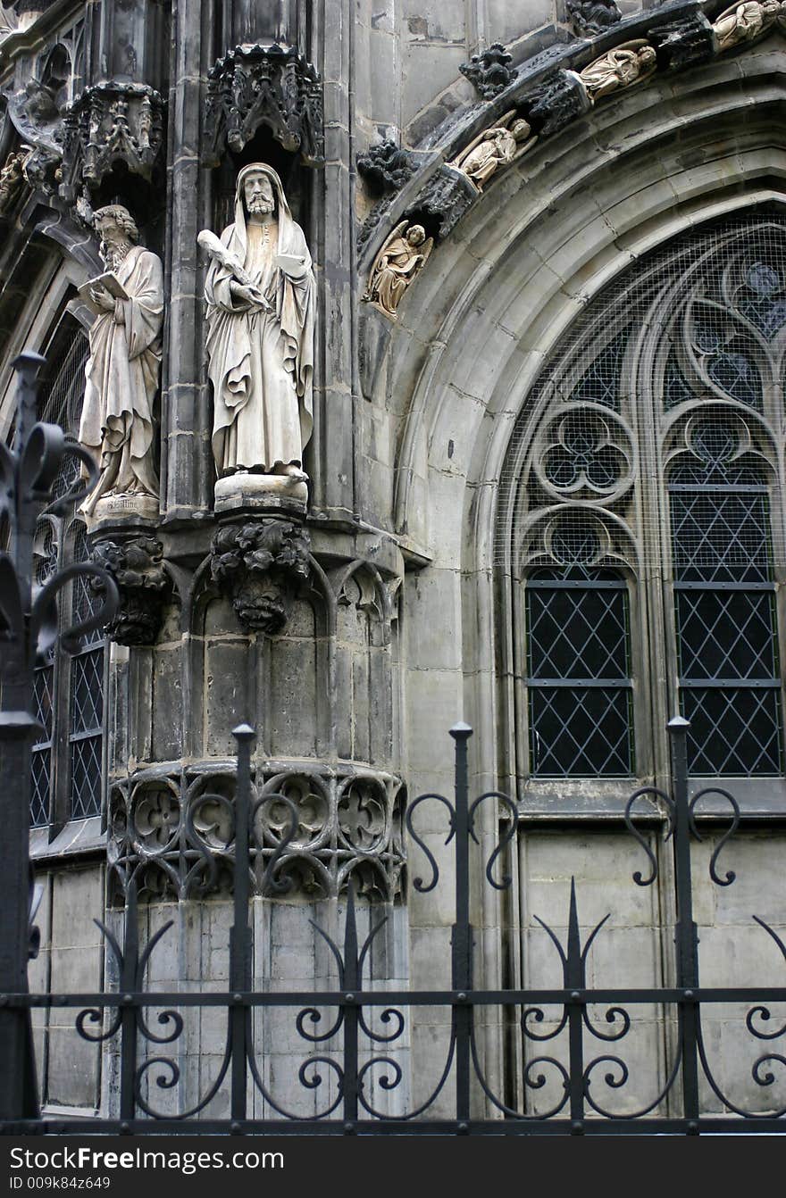 Historic Gothic Cathedral  Aachen, Germany. Historic Gothic Cathedral  Aachen, Germany.