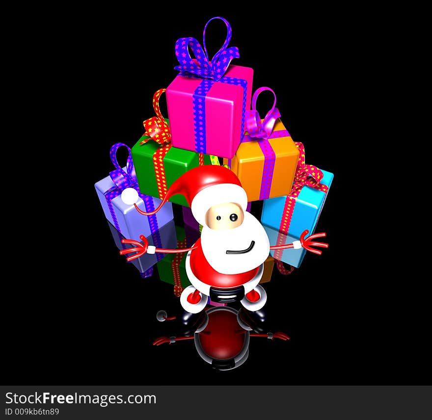 Christmas gifts, full of colors, 3D generated pictures