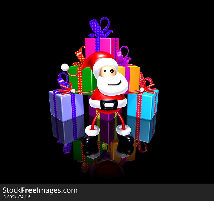 Christmas gifts, full of colors, 3D generated pictures