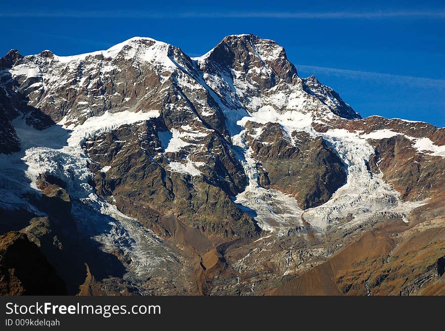 South side of Monte Rosa massif (4634mt), Alagna, Val Sesia, west Alps, Italy.