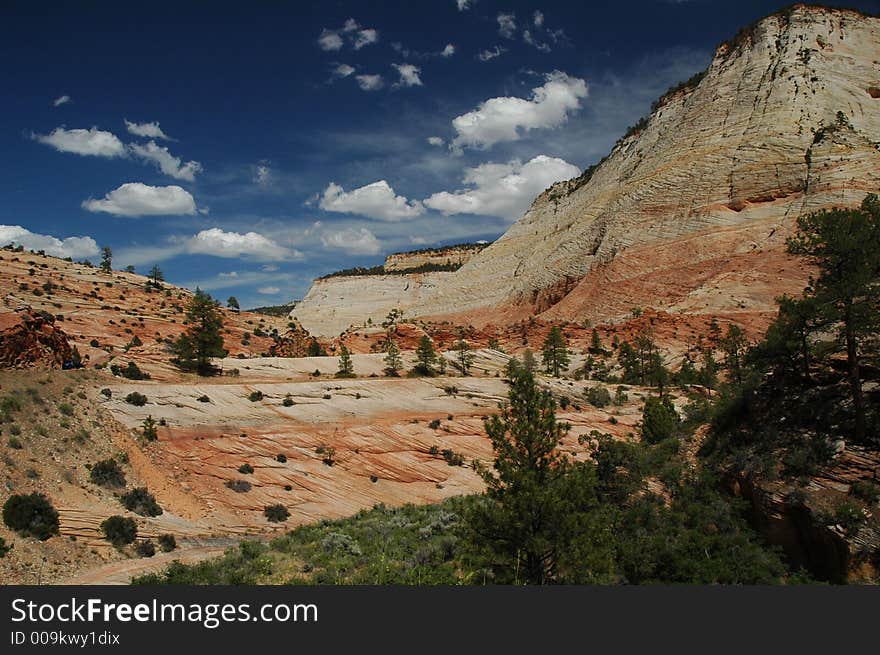 Zion national park mountain view