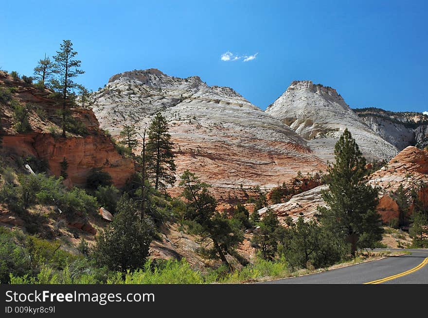 Zion national park mountain view