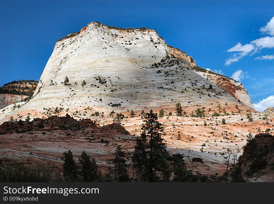 Zion national park mountain view