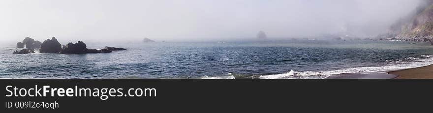 Image of pacific waters breaking on shore. Image of pacific waters breaking on shore